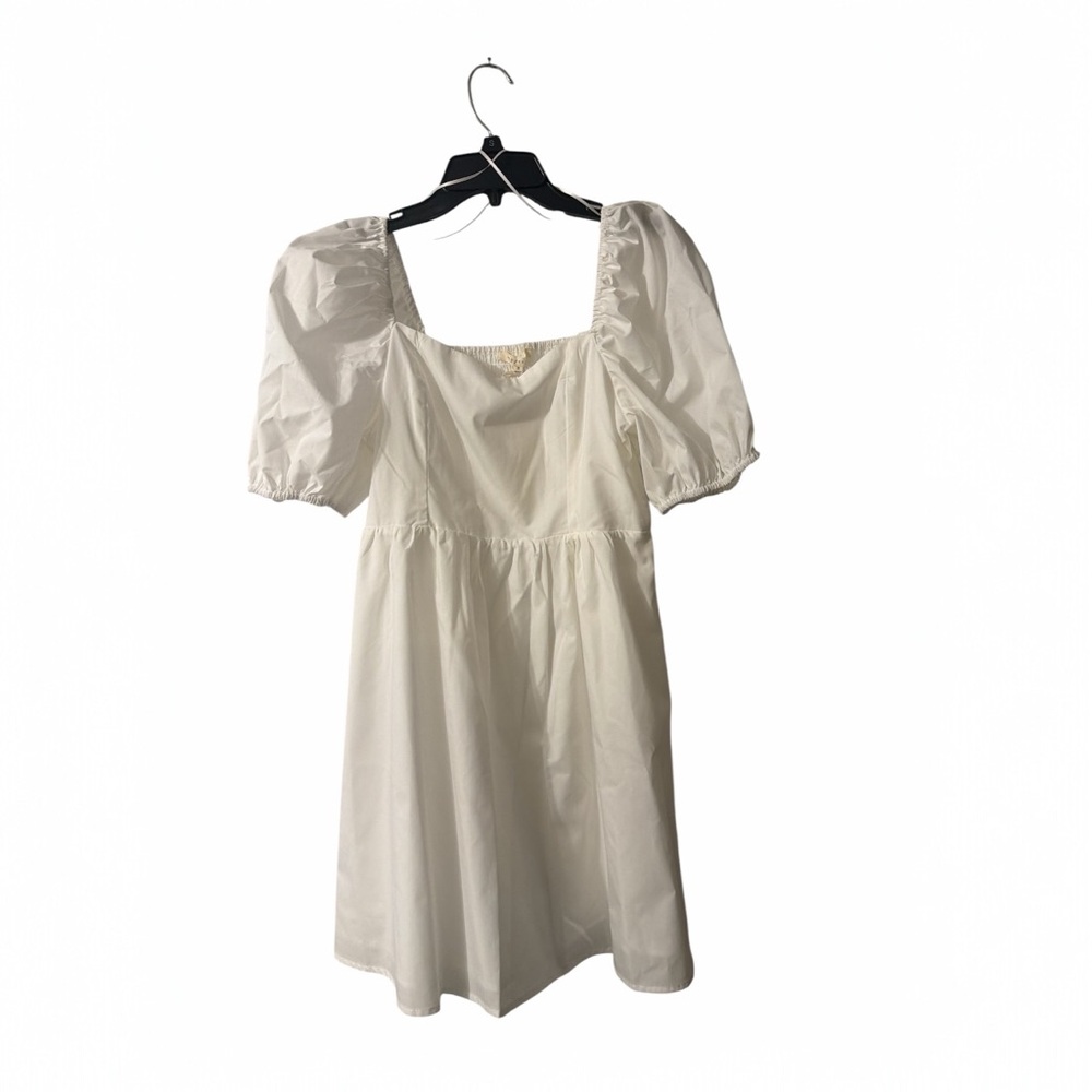 NWT Copper Key White Puff Sleeve Babydoll Dress Medium